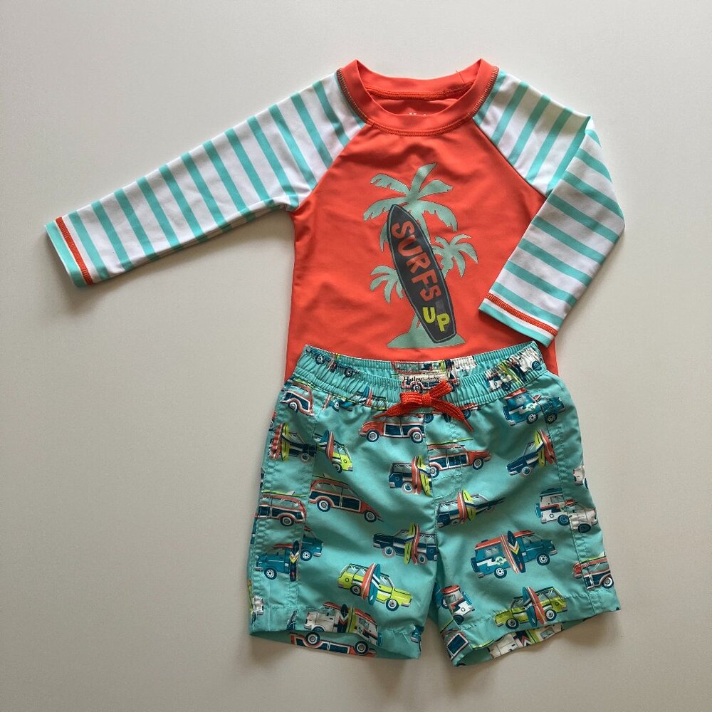 Hatley Rashguard + Trunks Swim Set (18-24 mo.)